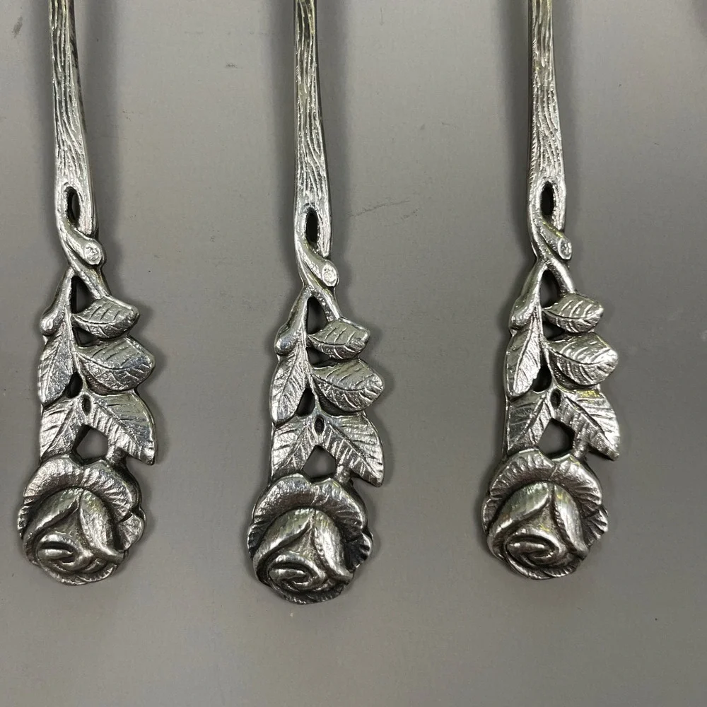 Antiko 100 Hildesheimer Rose Silver Plated Cake Server and 4 Forks Set German